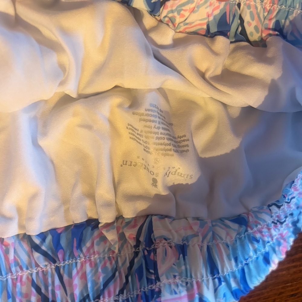 Simply Southern Blue and Pink Athletic Shorts - Picture 4 of 6